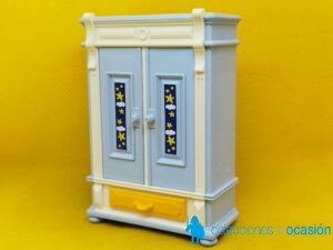 Playmobil Armario vintage con puertas azules y cajón amarillo