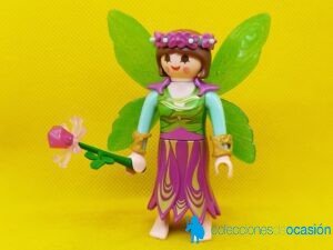 Playmobil Hada con diadema de flores y alas verdes