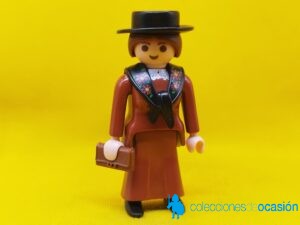 Playmobil Mujer del oeste, señora vintage con toquilla negra
