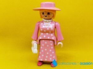 Playmobil Mujer vintage con vestido y pamela rosas