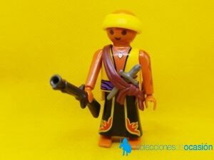 Playmobil Pirata con pañuelo amarillo, bucanero con trabuco