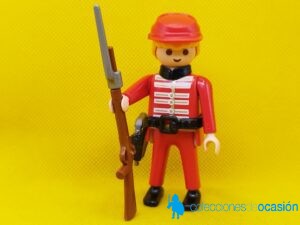 Playmobil Soldado confederado, soldado sudista con uniforme rojo