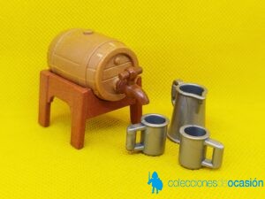 Playmobil Barril con soporte y jarras