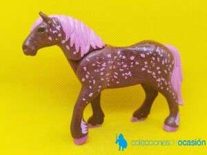 Playmobil Caballo percherón de fantasía con pelo rosa