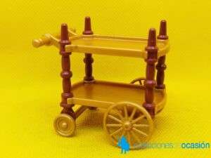 Playmobil Camarera victoriana, carrito porta bebidas, mueble