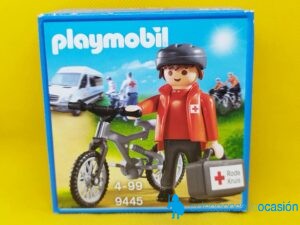 Playmobil Ciclista de la cruz roja REF 9445, figura exclusiva