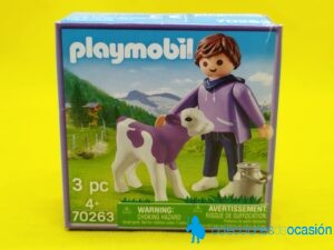 Playmobil Exclusivo Milka chico con ternera REF 70263
