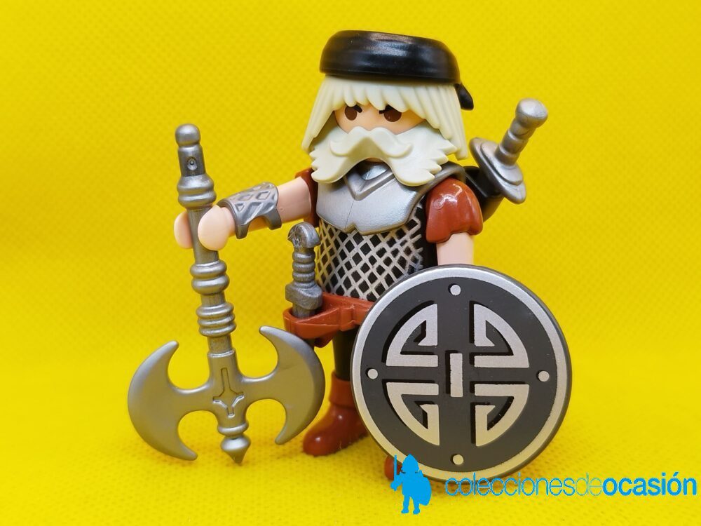 Playmobil Guerrero medieval enano con pañuelo negro