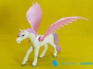 Playmobil Pegaso con pelo y alas rosas, animal mitológico