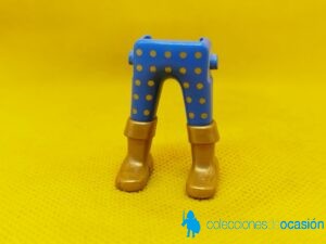 Playmobil Piernas medievales pantalón azul con botas doradas