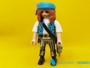 Playmobil Pirata con pañuelo azul, corsario con pelo largo