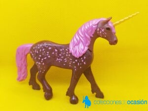 Playmobil Unicornio con pelo rosa, animal mitológico