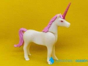 Playmobil Unicornio de pelo y cuerno rosa, animal motológico