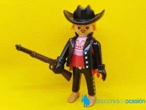 Playmobil Vaquero con winchester y ropa negra