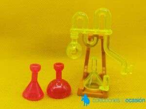 Playmobil Alambique de laboratorio con probetas rosas, accesorio