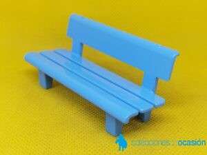 Playmobil Banco de parque o jardín azul claro