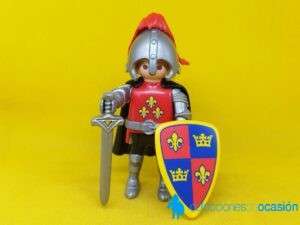 Playmobil Caballero medieval de la Flor de Lis con capa negra