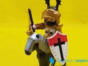 Playmobil Caballero templario con caballo acorazado, caballero medieval
