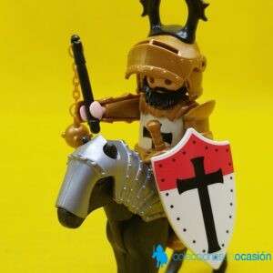 Playmobil Caballero templario con caballo acorazado, caballero medieval