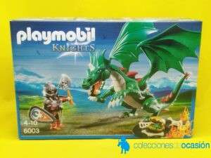 Playmobil Gran dragón con caballero y nido con fuego REF 6003