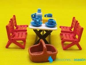 Playmobil Mesa y sillas plegables, muebles y accesorios de pícnic