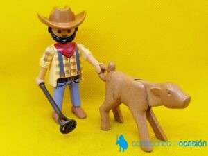Playmobil Cowboy marcando becerro