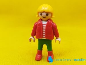 Playmobil Niña granjera, niña con chaleco y botas rojas
