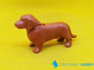 Playmobil Perro Teckel marrón, perro de caza, perro salchicha