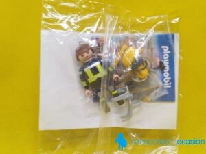 Playmobil Bombero con bombona de oxigeno en sobre promocional