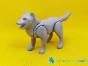 Playmobil Lobo gris con ojos rojos y boca abierta