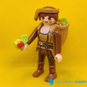 Playmobil Aldeana recolectora, campesina con manzanas