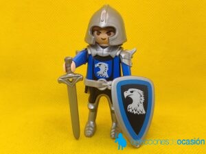 Playmobil Caballero del reino del águila azul con escudo y espada