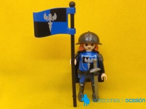 Playmobil Caballero medieval con estandarte, soldado abanderado
