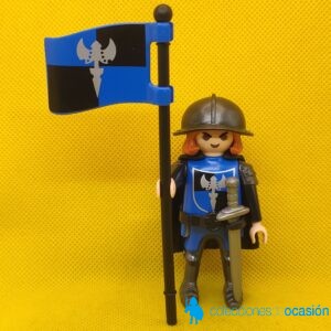 Playmobil Caballero medieval con estandarte, soldado abanderado