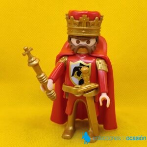 Playmobil Rey del Halcón con capa roja, caballero medieval