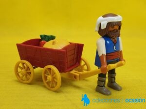 Playmobil Aldeano con carro con de verduras
