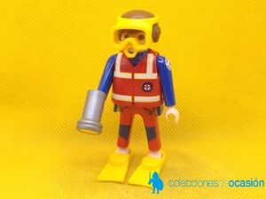 Playmobil Submarinista de rescate con linterna, buzo, enfermero