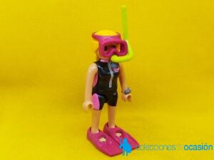 Playmobil Buceadora con neopreno negro y rosa