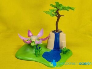 Playmobil Cascada con planta carnívora con luces de colores, diorama de fantasía