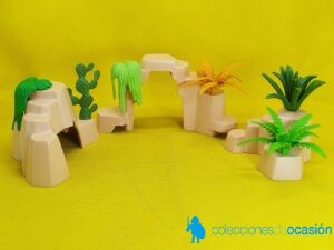 Playmobil Diorama de rocas con vegetación