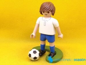 Playmobil Futbolista con pantalón azul y balón