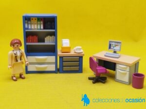 Playmobil Oficinista con muebles, despacho, secretaria, administrativa