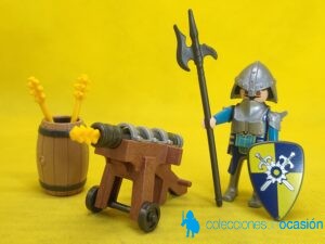 Playmobil Artillero medieval novelmore, caballero con cañón