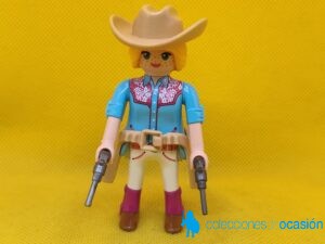 Playmobil Cowgirl, vaquera con dos pistolas