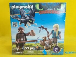 Playmobil Hipo y Astrid con cría de dragón REF 70040