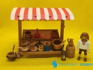 Playmobil Mercado de cerámica y vajillas, mercado medieval