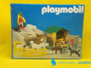 Playmobil Pastor con carro y rebaño REF 3412