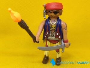 Playmobil Pirata con antorcha, bucanero tatuado